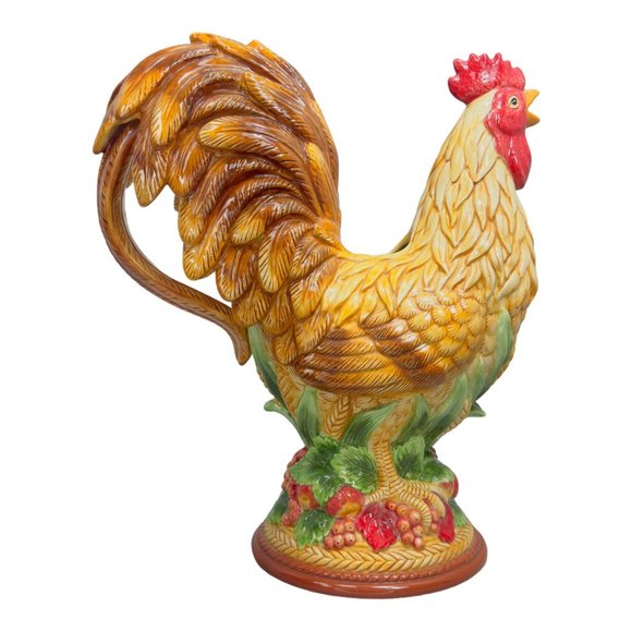Fitz and Floyd Classics Gallo De Oro Porcelain Rooster Pitcher 13" EUC - Picture 4 of 8
